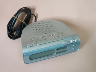 Radio Despertador Sony Plata/Azul