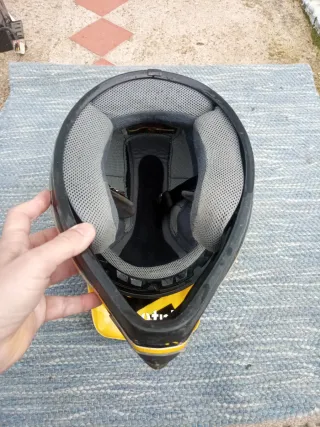 Casco Moto Cross Amarillo y Negro