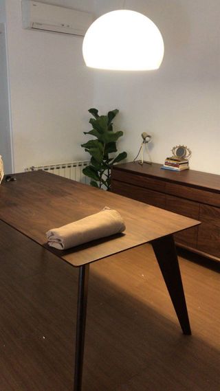 Mesa comedor nogal El Corte Inglés extensible