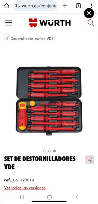 Juego Destornilladores VDE Wurth