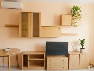 Conjunto Muebles Salón Madera Clara