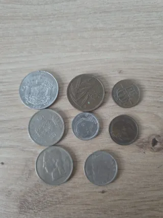 Lote de monedas belgas