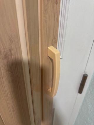 Puerta corredera plegable marrón 1,87x0,74