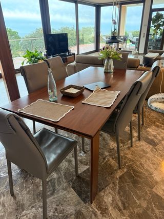 Mesa comedor extensible madera