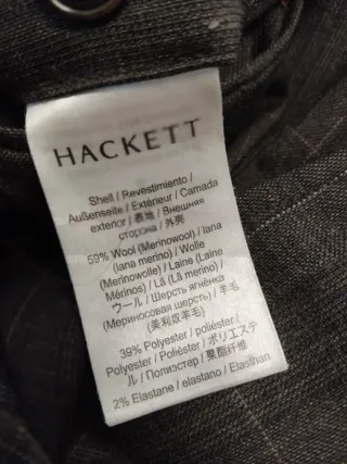 Traje Hackett London Charcoal Grey de Lana Merino