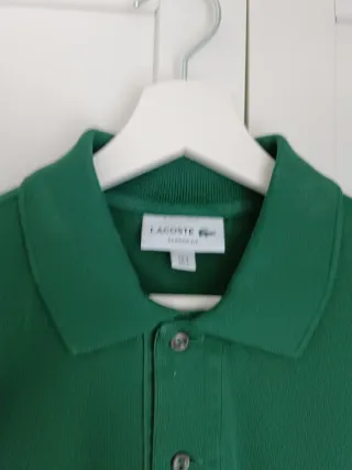 Polo Lacoste Verde Talla S