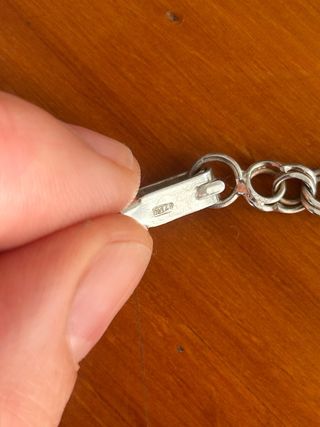 Esclava de plata grabada CAROLINA