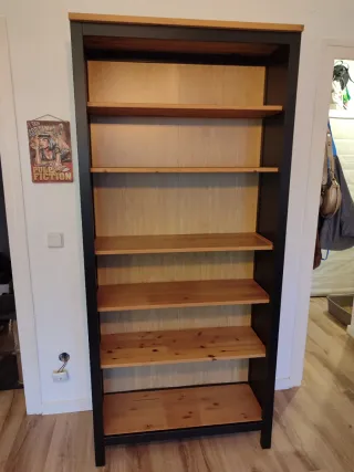 Estantería Negra y Madera Ikea