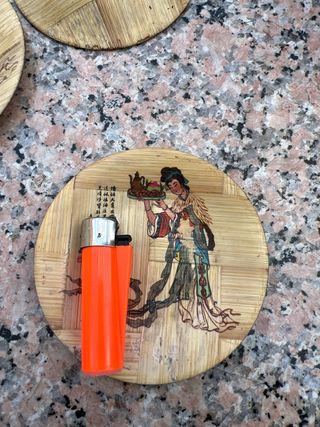 3 Platos Decorativos Bambú