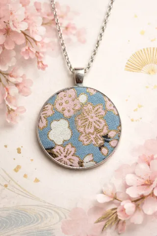 Ciondolo tessuto broccato giapponese