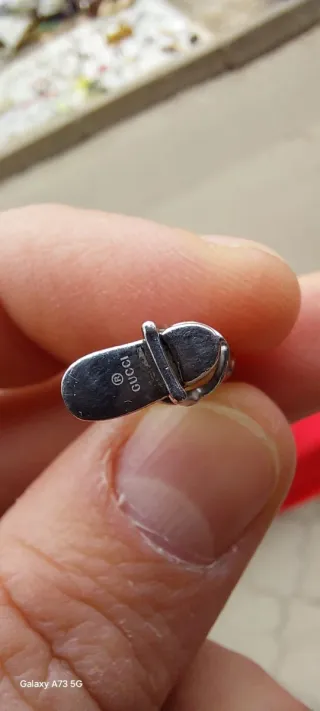 Portachiavi in argento stivaletto Gucci G107