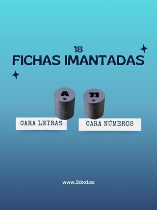 18 Fichas de numeración para Catan Magnéticas