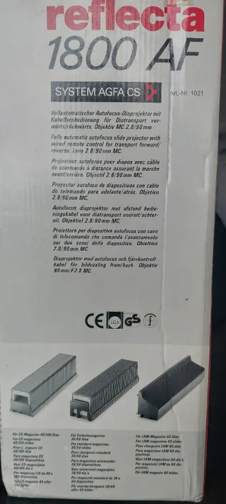 Proyector Diapositivas Agfa Reflecta 1800 AF.