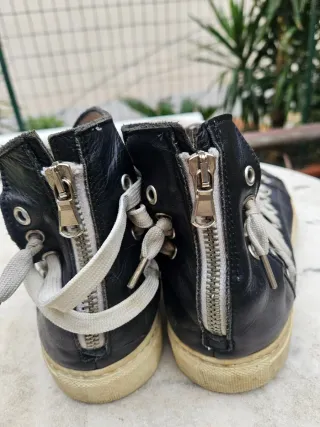 Scarpe alte in pelle nera - Taglia 42