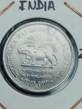 Moneda India 2010 Reserva Banco Platino