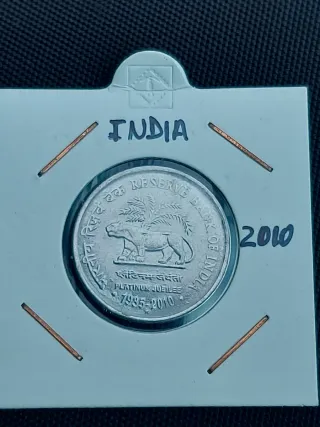 Moneda India 2010 Reserva Banco Platino