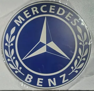 Cartel Metálico Mercedes-Benz Redondo