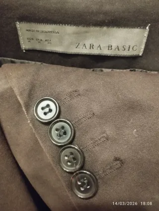 Americana Zara Talla M Beige y Marrón