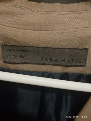 Americana Zara Talla M Beige y Marrón