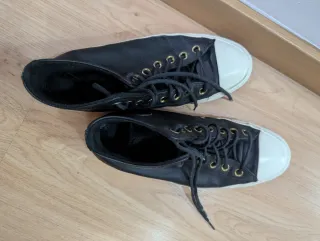 Zapatillas Converse Piel Negras Talla Adulto