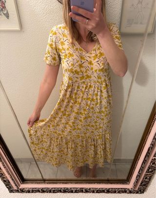 Vestido largo estampado floral