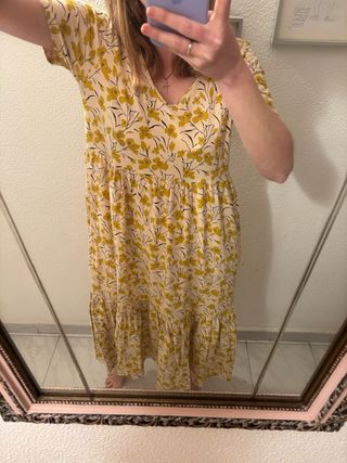 Vestido largo estampado floral