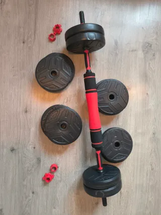 Mancuernas y barra ajustables