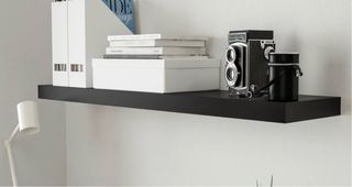 4 Estantes de pared LACK negro-marrón 110x26