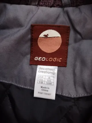 Abrigo mujer gris y marrón