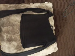 Top negro manga larga