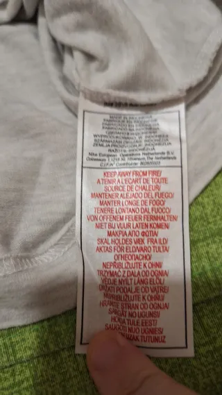 Maglia Nike cotone manica lunga grigio/blu