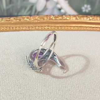 Anillo Plata Dragón Amatista Natural