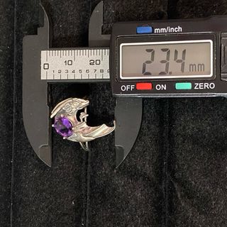 Anillo Plata Dragón Amatista Natural