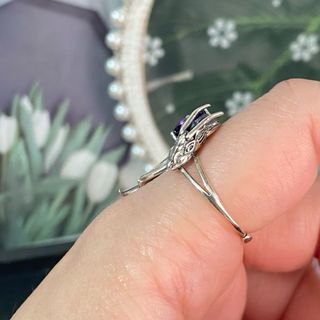 Anillo Plata Dragón Amatista Natural