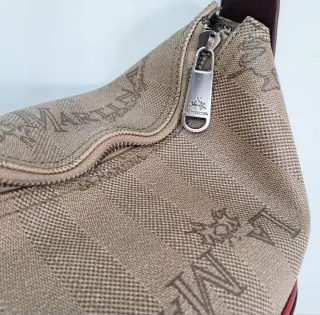 Maxi borsa a spalla La Martina beige e marrone