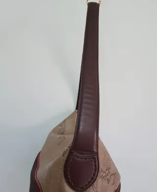 Maxi borsa a spalla La Martina beige e marrone