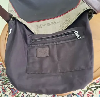 Maxi borsa a spalla La Martina beige e marrone