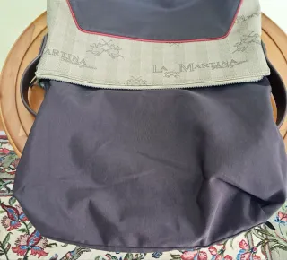 Maxi borsa a spalla La Martina beige e marrone