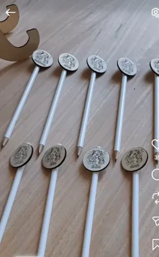 Lápices personalizados madera nombre y dibujo zorr