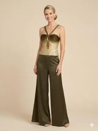 Conjunto pantalón y top fiesta talla 44