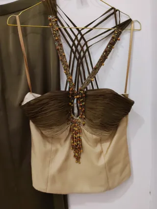 Conjunto pantalón y top fiesta talla 44