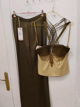 Conjunto pantalón y top fiesta talla 44