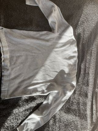 Jersey Pull and Bear Gris/Blanco Talla M