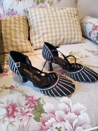 Zapatos de Baile Manuel Reina Negros Brillantes