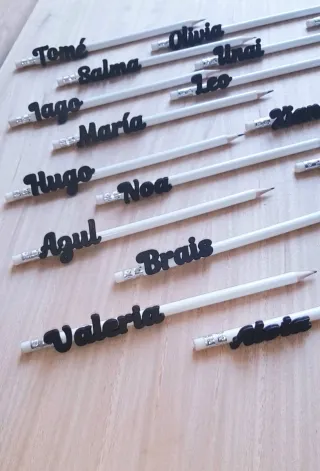 Lápices personalizados madera nombre y dibujo