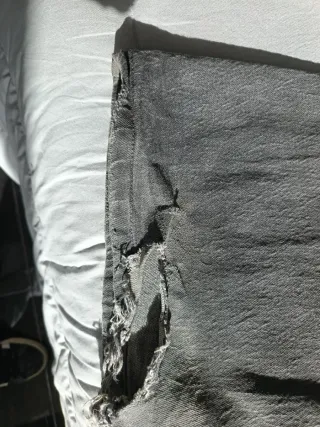 Jeans baggy vita alta grigio chiaro