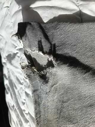 Jeans baggy vita alta grigio chiaro