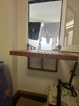 Tavolo Sospeso per Balcone in Legno Pieghevole Spetebo