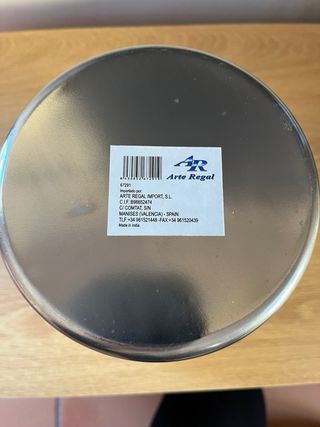 Cubeta Metálica Plateada