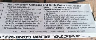 Compás de barra X-ACTO 7754 + cortador de círculos